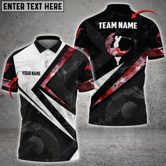 Maxcorners Golf Smoke Multicolor Option Customized Name 3D Shirt