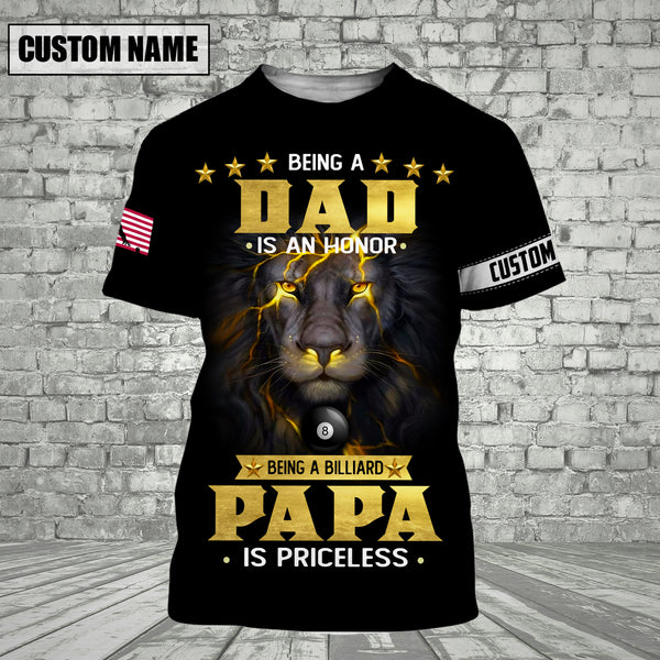 Maxcorners Being Billiard Papa Is Priceless Personalized 3D Shirt