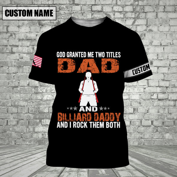 Maxcorners Being Billiard Daddy Personalized 3D Shirt