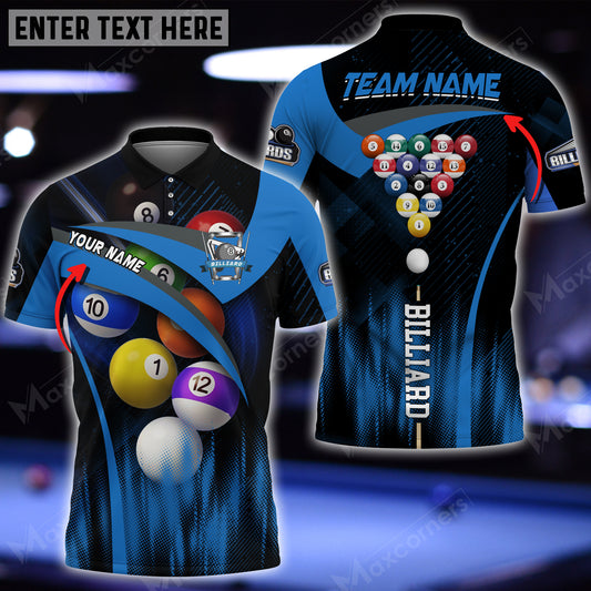 Maxcorners Billiards Style Personalized Name, Team Name Unisex Shirt ( More Color Options )