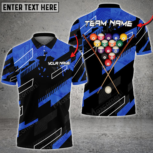 Maxcorners Billiards Sport Style Personalized Name, Team Name Unisex Shirt ( Multicolor Options )