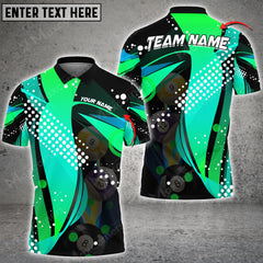 Maxcorners Personalized Billiards Color Style, Team Name Unisex Shirt