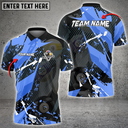 Maxcorners Billiards Paint Color Style Personalized Name, Team Name Unisex Shirt ( Multicolor Options )