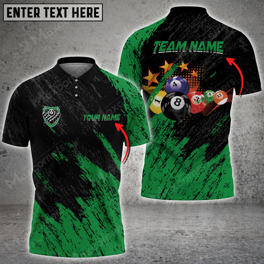 Maxcorners Billiards Ball Painted Color Style Personalized Name, Team Name Unisex Shirt ( Multicolor Options )