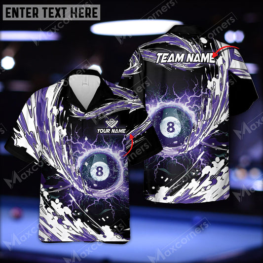 Maxcorners Billiards Breath Of Water Multicolor Options Personalized Name Hawaiian Shirt ( 4 Colors )