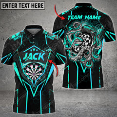 Maxcorners Darts Octopus Wrapped Around Color Options Personalized Name, Team Name Unisex 3D Shirt