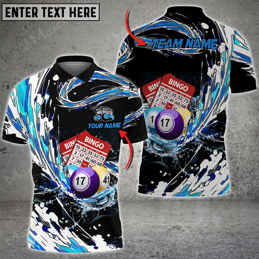 Maxcorners Breath Of Water Bingo Multicolor Option Customized Name 3D Shirt