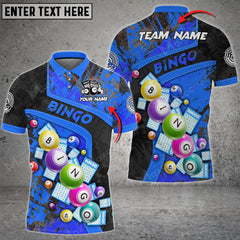 Maxcorners Bingo Grunge Texture Abstract Multicolor Option Customized Name 3D Shirt