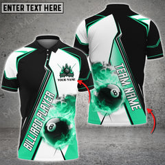 Maxcorners Billiards Flaming 8 Ball Pool Fire Personalized Name 3D Shirt (Multi Color Options)