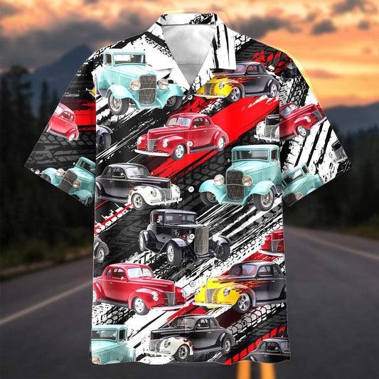 Maxcorners Not Old Just Vintage Hot Rod - Personalized Name Car Hawaiian Shirt