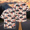 Maxcorners Personalized Hot Rod Classic Car Red Floral Hawaiian Shirt