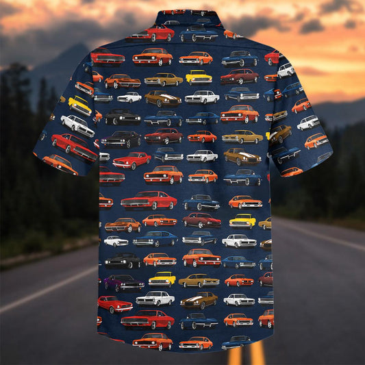 Maxcorners Vintage American Muscle Cars Hawaiian Shirt