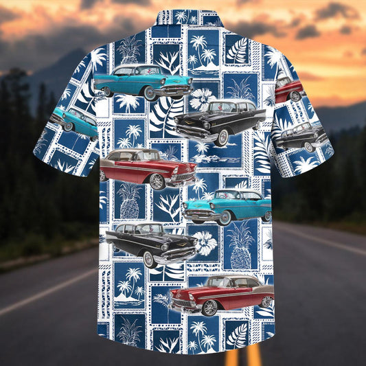 Maxcorners Custom Car Retro Chevy Bel Air Aloha Shirt