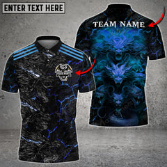 Maxcorners Billiards Angry Dragon Personalized Name, Team Name Unisex Shirt ( 4 Colors )