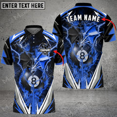 Maxcorners Billiards Thunder Space Dragon Personalized Name, Team Name Unisex Shirt ( 6 Colors )