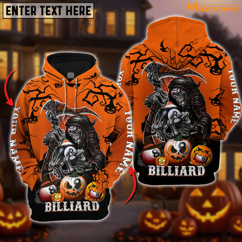 Maxcorners Billiards Halloween Hauntress Personalized Name 3D Shirt