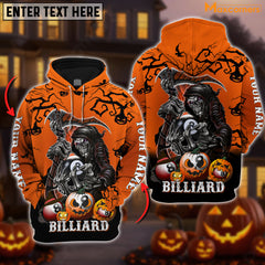 Maxcorners Billiards Halloween Hauntress Personalized Name 3D Shirt