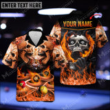 Maxcorners Billiards Skull Legend Personalized Name Hawaiian Shirt