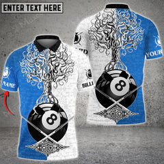 Maxcorners Billiards 8 Ball Viking Multi Color Options Personalized Name 3D Shirt