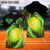 Maxcorners Rock Tennis Fire Customized Name 3D Shirt