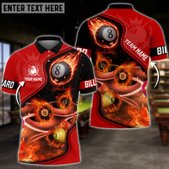 Maxcorners Billiards Kingpin Personalized Name 3D Shirt