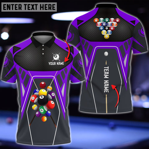 Maxcorners Billiards Strategy Masters Purple Personalized Name 3D Shirt