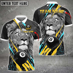 Maxcorners Billiards Legend Of The Lion King Personalized Name, Team Name Unisex Shirt ( 6 Colors )