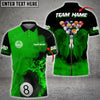 Maxcorners Billiards Angel Wings Multicolor Option Customized Name 3D Shirt