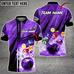 Maxcorners Billiards Ultimate Night 8 Ball Billiard Personalized Name, Team Name Unisex Shirt ( 4 Colors )