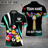 Maxcorners Billiards I'd Hit That Multi Color Options Customized Name 3D Shirt