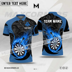 Maxcorners Darts Dark Fire Multicolor Option Customized Name 3D Shirt
