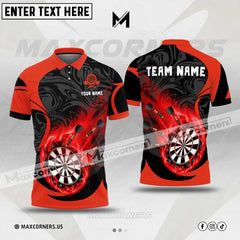 Maxcorners Darts Dark Fire Multicolor Option Customized Name 3D Shirt