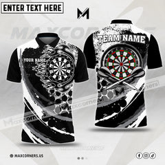 Maxcorners Darts Black Flames Of Hell Multicolor Option Customized Name 3D Shirt
