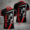 Maxcorners Bowling And Pins Skull Flame Pattern Tex Multicolor Customized Name 3D Shirt