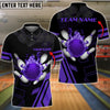 Maxcorners Bowling Ball Flame Multicolor Option Personalized Name All Over Printed Shirt