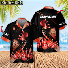 Bowling Ball And Pins Ultimate Golden Multicolor Option Customized Name 3D Shirt (4 Colors)
