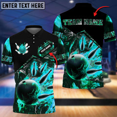Maxcorners Volcanic Rock Bowling And Pins Multicolor Option Customized Name 3D Shirt