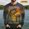 Maxcorners Even Jesus Had a Fish Story, Fishing Funny Shirt, Fishing UV Shirts, SPF Shirts For Men, Hooded Sun Shirt