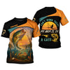 Maxcorners Can't Work Today My Arm Is In A Cast Hooded UPF Shirt, Fishing Funny Shirt, Hooded UPF Shirt, Men Long Sleeve Shirt