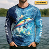 Maxcorners I'm Either Fishing Or Thinking About It Fishing Shirt, Fishing T-Shirts Funny, Long Sleeve Sun Shirt
