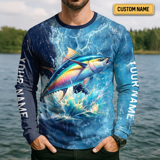 Maxcorners I'm Either Fishing Or Thinking About It Fishing Shirt, Fishing T-Shirts Funny, Long Sleeve Sun Shirt