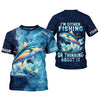 Maxcorners I'm Either Fishing Or Thinking About It Fishing Shirt, Fishing T-Shirts Funny, Long Sleeve Sun Shirt