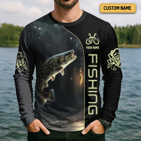 Maxcorners I'm Fishing, Thinking About It, Funny Fishing Shirts, UV Shirts For Men, Men Long Sleeve Shirt