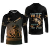 Maxcorners WTF Where's The Fish, Funny Skeleton Shirts, Fishing UV Shirts, Gag Gifts For Men, Mens Casual Shirt