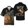 Maxcorners WTF Where's The Fish, Funny Skeleton Shirts, Fishing UV Shirts, Gag Gifts For Men, Mens Casual Shirt