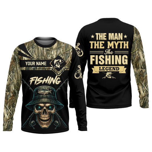 Maxcorners The Man The Myth The Legend, SPF Long Sleeve Shirts, SPF Shirts For Men, Fishing UPF Shirts, Sun Shirts