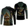Maxcorners Fish Around & Find Trout Fishing Shirt, Bigfoot Fishing Shirt, SPF Shirts For Men, Funny Fishing Shirt