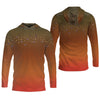Maxcorners Orange Brook Trout Skin UPF Fishing Shirts, Hooded Sun Shirt, Personalized Fishing Gifts, UV Shirts
