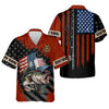 Maxcorners Patriotic Fishing Shirt, Largemouth Bass Fishing SPF Shirt, Fisherman Outfit, Men Long Sleeve Shirt