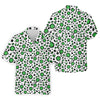 Maxcorners Lucky Four Leaf Clover Leopard Pattern St Patrick's Day Golf Shirt, Polo Shirts For Men, Golf Shirts For Men